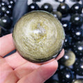 Wholesale natural healing crystal ball gold sheen obsidian sphere