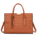 Trendy Large Women Crossbody Exquisite Handbag Emboss Pu Leather Crocodile Design Lady Office Tote Bag