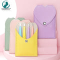 Professional 4-Piece Stainless Steel Eyebrow Clips Tweezers Set with Slanted Tips Eco-Friendly Reusable Design Leather Case