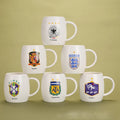 Wholesale Water Mug National Team Emblem Mug bar Restaurant Event Souvenir Gift Ceramic Mugs