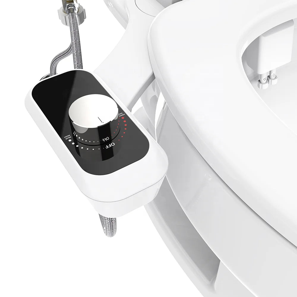 Fresh Water Dual Nozzle Bidet Sprayer Ultra Thin Self Cleaning Bidet Non Electric Bidet
