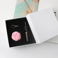 Wholesale Stocked Scented Ceramic Car Vent Clip Air Freshener Porcelain Pink Peony Flower Aroma Fragrance Essential Oil Diffuser