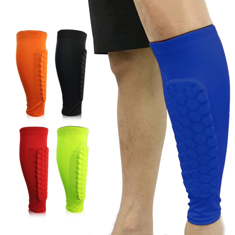 Football Protector Light Weight EVA Foam Elastic Soccer Shin Pads Guards Calf Sleeves for Children Adult Youth