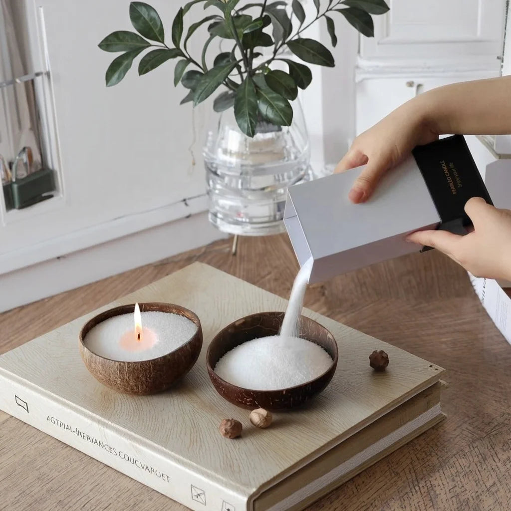 Plant Based Palm Pearled Candles Sand Wax Bulk Manufacturer Refillable Sand Wax Candles for Wedding Decoration