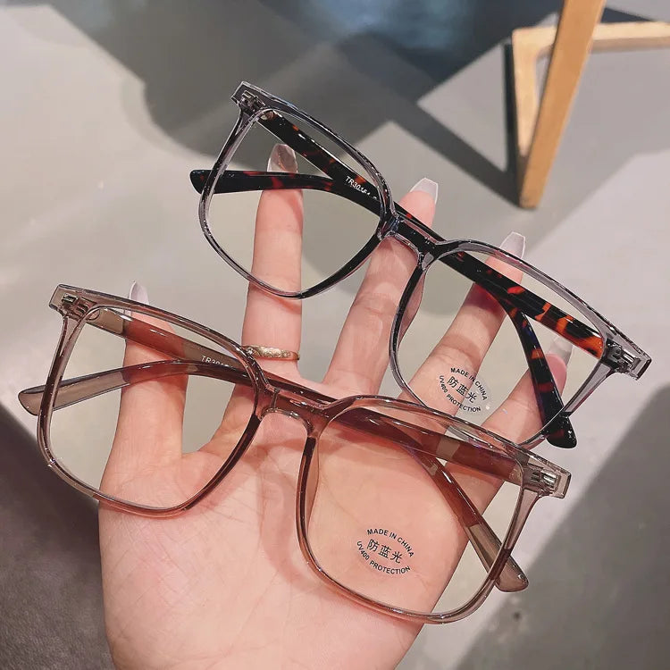Tr90 New Glasses Optical Frame Student Eyewear Fashion square Eyeglasses Frames  Blue Light Blocking Glasses Women