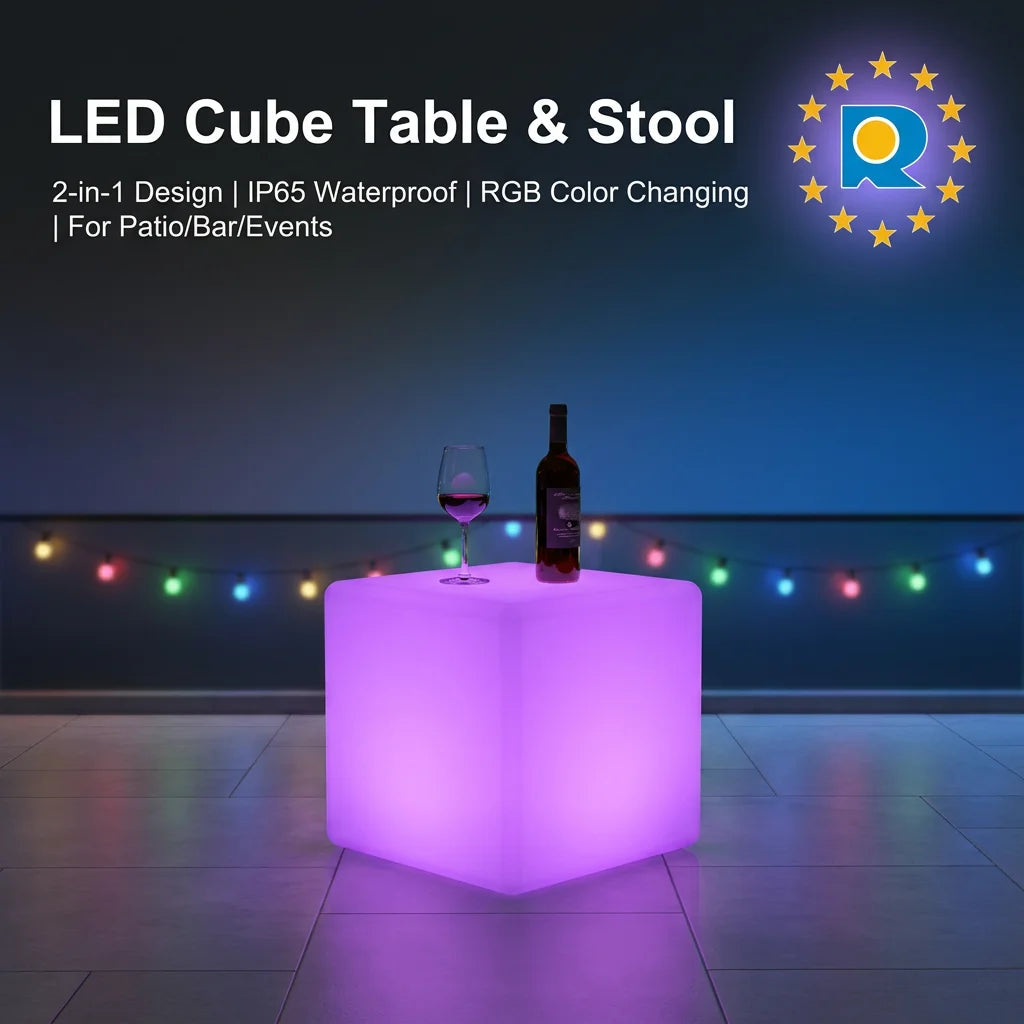 40cm/15.75-Inch Modern Bar Stool Event Table 16 Color Change IR Remote Light Chair Multiple Home Use Furniture Free Shipping
