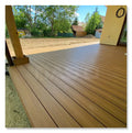 European Style Outdoor WPC Decking Floor 138*23mm Co-Extrusion Decking Flooring with Brushed Technics