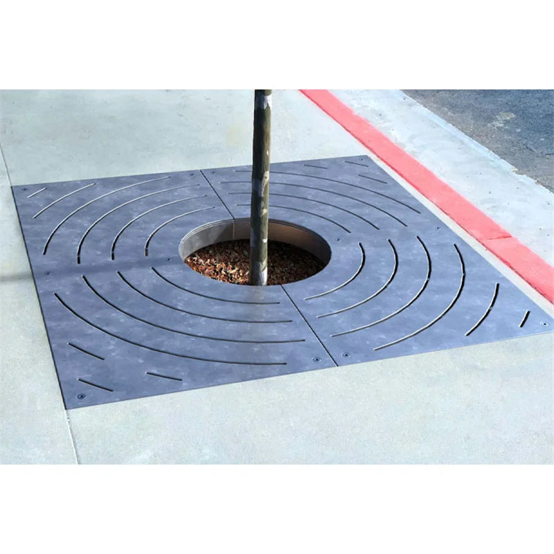 Custom Outdoor square Tree protection Grate Sidewalk Metal Tree Grating Outside Street Tree Grids