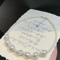 International 7-8mm Baroque Freshwater Pearl Necklace Flawless Potato Pearl Elegant 925 Sterling Silver Lock Luxurious Luxurious