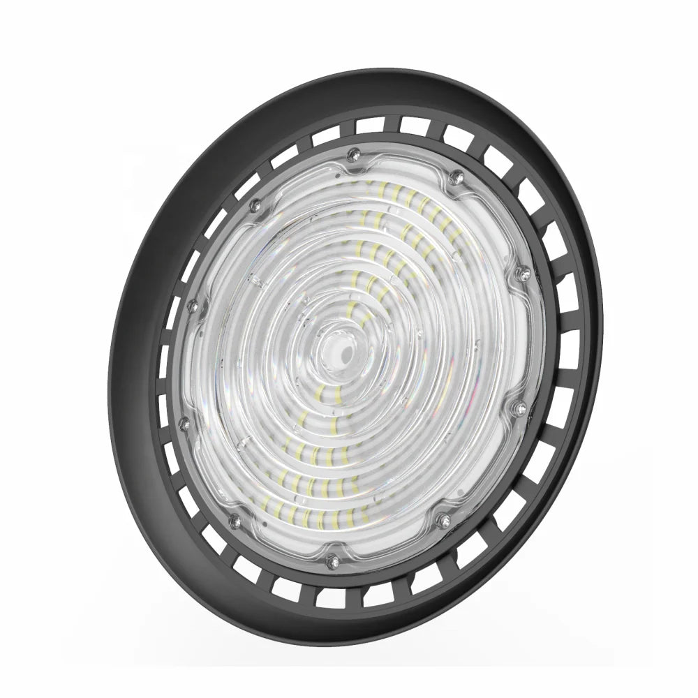 Eu Us Warehouse 1-10V Dimmable Class I Ufo Led High Bay Lighting Round Indoor Industrial Warehouse Lights 150 Lm/w for Car Wash