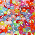 Multicolor Clear Alphabet Beads 4*7MM Mixed English Letter Acrylic Beads for Handmade DIY Bracelet MegaBDM