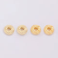 14K Gold Plated Scattered Beads for Jewelry Making Pineapple-shaped Pattern Spacer Beads for Jewelry Accessories