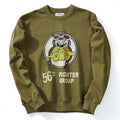 Autumn Winter Man's Pure Cotton Hoodie Sense of Design Fallow Fashion Sweatshirt with Printed Pattern Plain Dyed Techniques