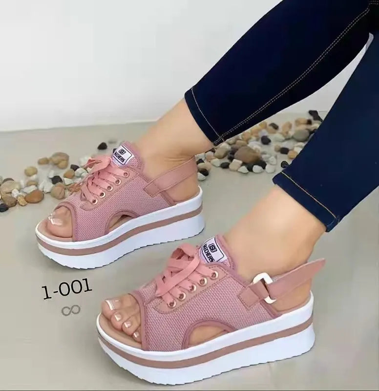 Fashion Summer New Large Size Sandals Women's Thick Sole Fish Mouth Casual Beach Shoes Sandals for Women