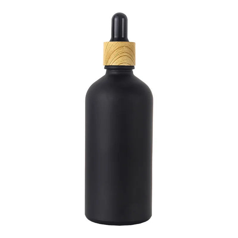 In-Stock 10ml Black Glass Bottles Light-Proof Essential Oil Vials with Frosted Dropper for Skin Care Serum Sub-packaging