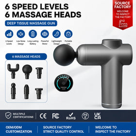 New Arrival Mini Smart Fascia Gun High-Speed Deep Tissue Percussion Body Massage Tool