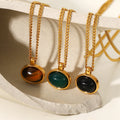 Ins 18K Gold Plated Necklace Zircon Crystal Gemstone Necklace Eye Sun Star Stainless Steel Necklace