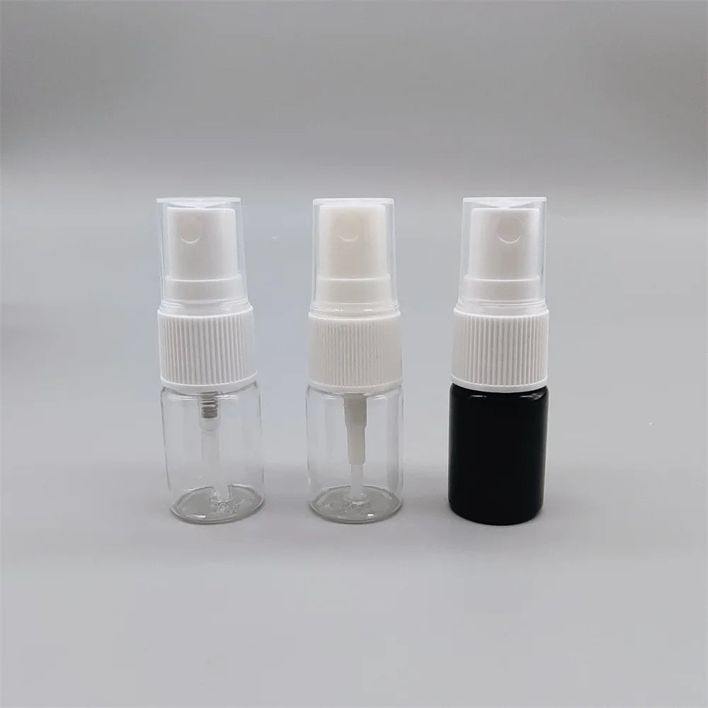 5ml PET Empty Black Transparent Mist Small Plastic Spray Bottle Portable Perfume Bottle Packaging