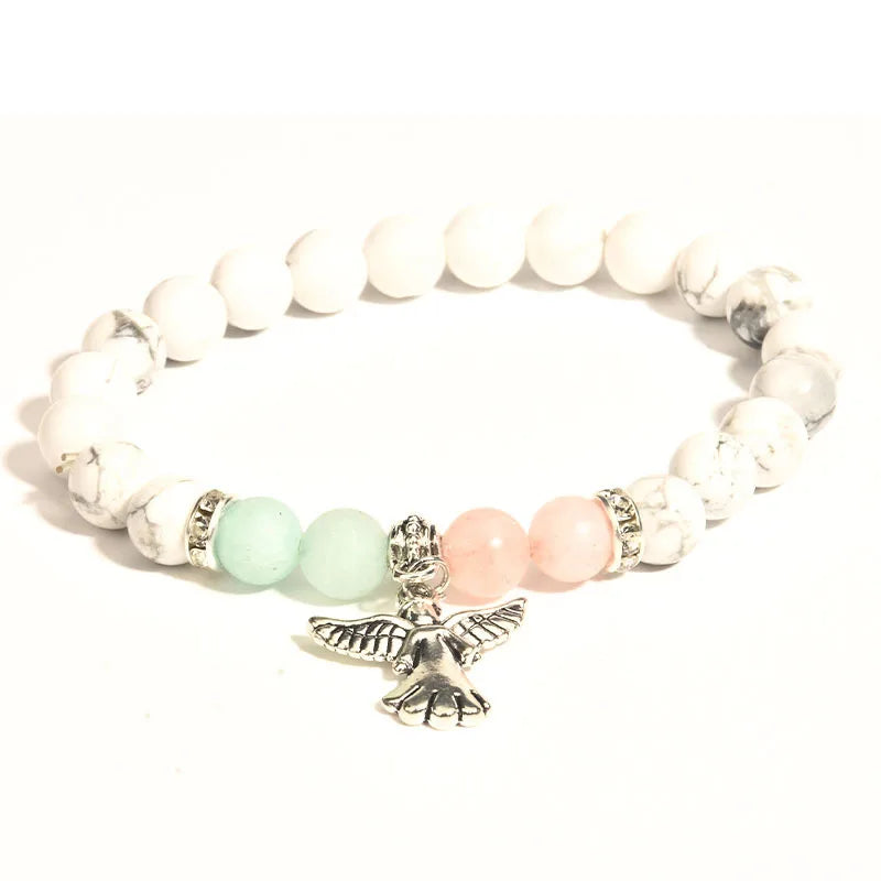 Fashion Jewelry Pink Crystal Beaded Bracelets Women Natural Stone Hot Selling