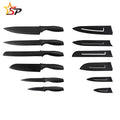 Hot Sale 12 PCS Knife Set with Non Stick Coated Stainless Steel Kitchen Knife Set
