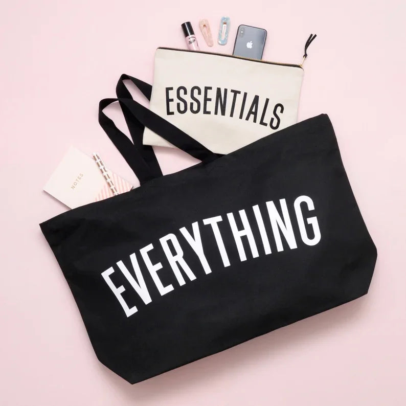 Manufacturer Wholesale Customized Color & Logo Silk-screen Printed Canvas Cotton Oversized Tote Bags Durable Foldable Reusable