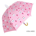 Semi-automatic Cartoon Kids Umbrella Black Glue Lovely Sunny and Rainy Umbrella Children's Umbrella Cartoon with Logo Minimalist