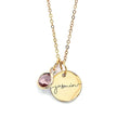 Qiuhan Mother's Day Personalized Necklace Custom Birthday Stone Name Necklaces