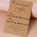 2Pcs Pinky Promise Matching Bracelet Friendship Jewelry Luminous Glow in the Dark Heart Bead String Bracelet for Friends Couples