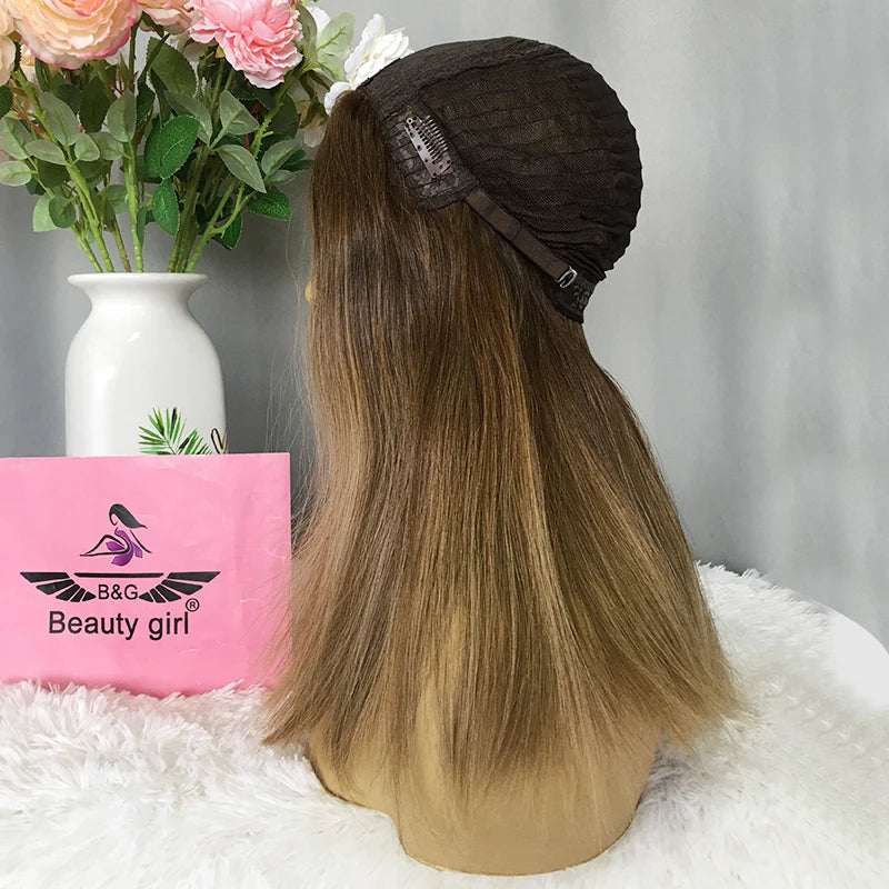 Beauty Girl Ready to Ship Pre Styled Grade 12A Peruvian Blonde Human Hair Natural Hairline Thin Skin Top Lace Wig with Bangs