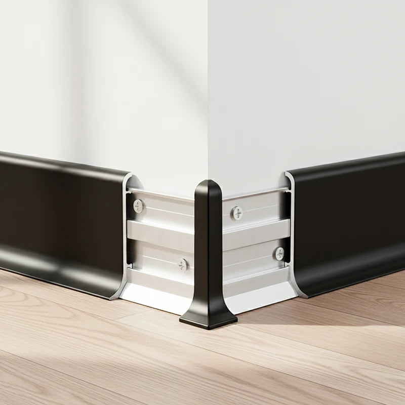 Baseboard Factory Aluminum Alloy Easy Installation Water Resistant Durable Modern 6cm Tall Clasp Skirting Board for Hospital