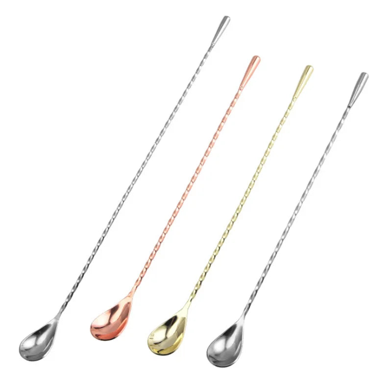New Product Ideas Stainless Steel Cocktail Spoon Bar Spoon & Cocktail Mixing Spoon for Cocktail Shakers Tall Cups & Pitchers