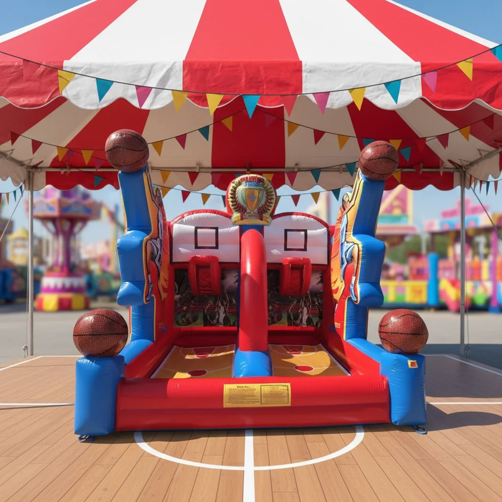 Airfun Shooting Stars Basket Ball Court Sport St Scoring Shootout Ips Kids Mini Pvc Hoop Basketball Inflatable Game