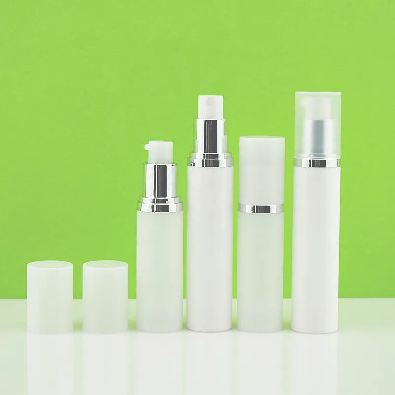 30ml 50ml Frosted White Customized Color Airless Pump Dispenser Cosmetic Bodycare Sunscreen Bottle