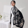 Women Luxury Brand Winter Shawl Wraps Thick Blanket Square Tassel Stoles Echarpe Pashmina Warm Imitation Cashmere Scarf