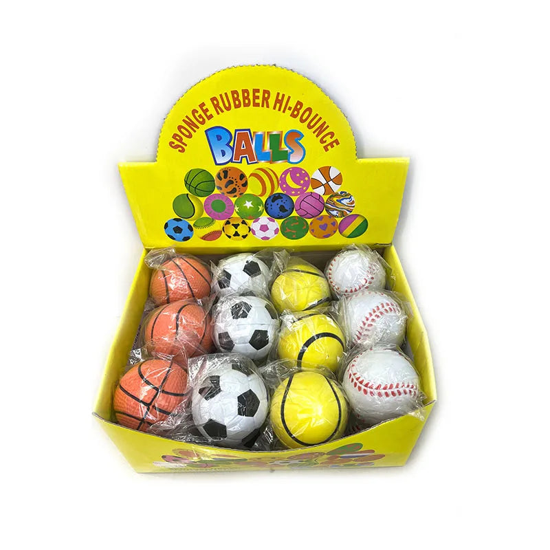 CE Certification Display Packing Custom logo Sponge Rubber High Bouncing Mini Sport Ball
