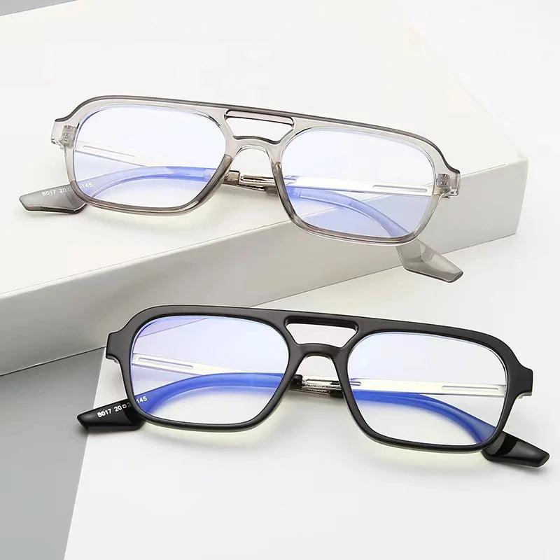 2022 New Classic Fashion Men's Square Optical Glasses PC Frame Eyewear Anti-Blue Eye Glasses