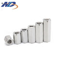 NLD DIN6334 3/8"-16 X 1-1/8" Hexagon Threaded Connecting  M4 M5 M6 M16 Long Hex Coupling Nuts