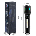 Compact EDC Flashlight Digital Display 3H Fast Charging LED Bulb-Aluminum Alloy Body Waterproof Design for Emergency Use Torch