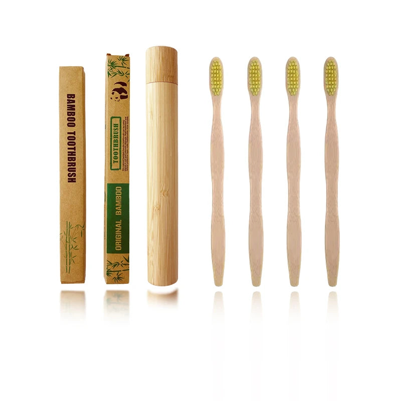 Hot Sale Soft Bristle Colors Custom Reusable Travel Biodegradable Organic Charcoal Wholesale Adult Bamboo Toothbrush with Logo