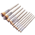 Gold Color Luxury  Makeup Brush Private Label Set Cosmetic Tools 13 Piece Long Handle Personalized Makeup Brush Set