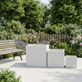 China Supplier's Modern Square Plastic Fiberclay Planter Wholesale for Garden Outdoor Use for Home and Restaurant