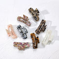 BPHNE 10.5cm Colorful Geometric Women Big Hair Clip Claw Cellulose Acetate Rectangle Hair Clamp Claw