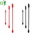 OKSILICONE 3-piece Reusable Mini Slender Scraper Spoon Kitchen Baking Cake Butter Tool Jam Spatula Double Head Silicone