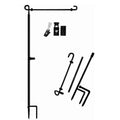 Garden Flag Frame Iron 36.5 X 16.5 Inches (about 36.5 X 40.6 Cm) with Flag Plug and Clip Decoration Garden Flag Pole