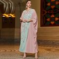 ODM 2023 Monsoon Embroidery Plus Size Modest Abaya Muslim Dress &evening Dress for Muslim Ramadan