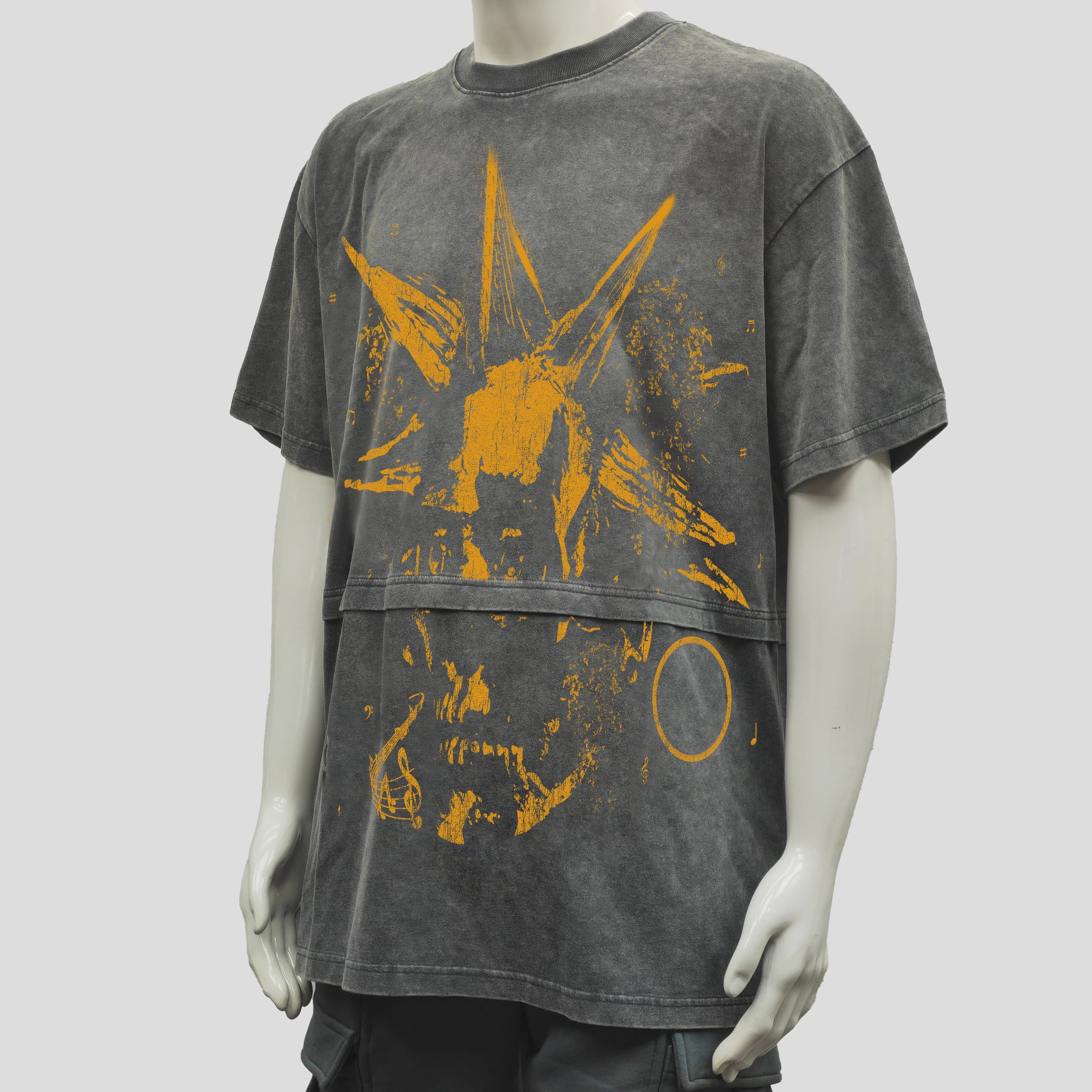 Wholesale High Quality Blank Stone Washed Hip Hop T-shirt Oversized Screen Printing T Shirt Custom Vintage T Shirt
