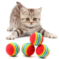 Manufacturer Supplies Cute EVA Cat Toys Eco-Friendly Rainbow Ball for Pet Dog Self-Pleasure Funny Toys Wholesale