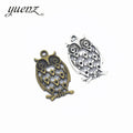 2 Colors Antique Bronze Owl Charms Pendant for DIY Jewelry Making Necklace Earrings Bracelet Accessories D136