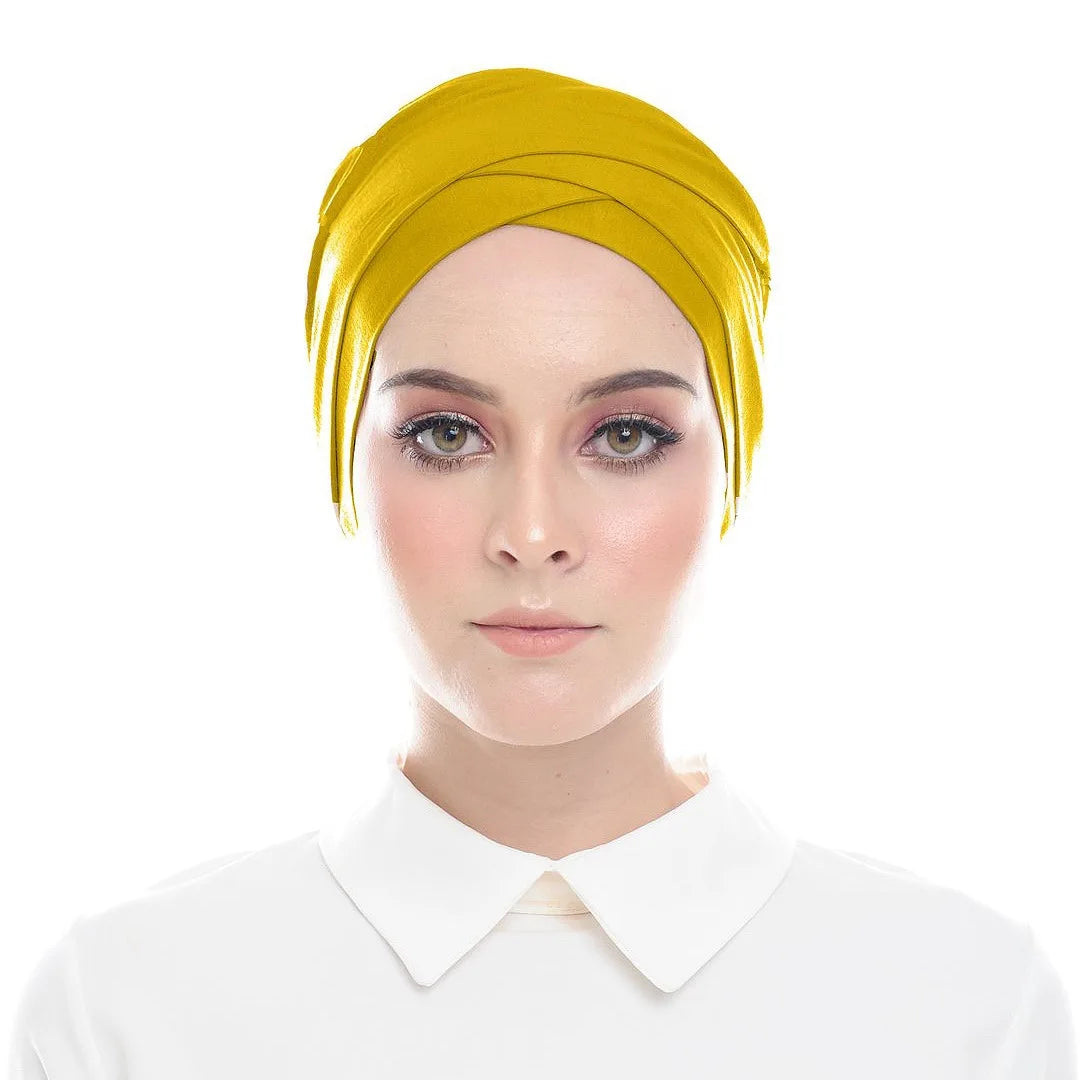 Pure Color Factory Wholesale Modal Cotton Hijab Soft Comfortable Headwear Cross Tube Underscarf Muslim Inner-cap