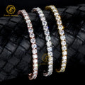 2026 Newest Wholesale Factory Price Tennis Bracelet 2mm 3mm 4mm Moissanite Diamond 925 Sterling Silver Gold Plated for Gift